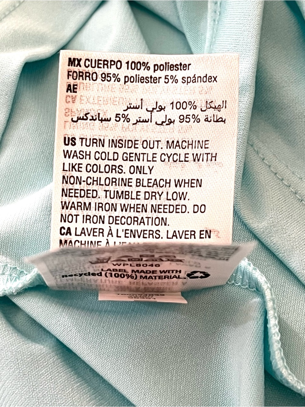 JM Collection Cold-Shoulder Rhinestone Blouse, Color Light Aqua, Size Large - Picture 8 of 8